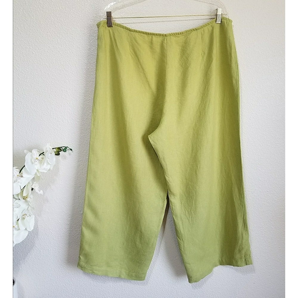 Eileen Fisher Linen Cropped Pants - Picture 2 of 11